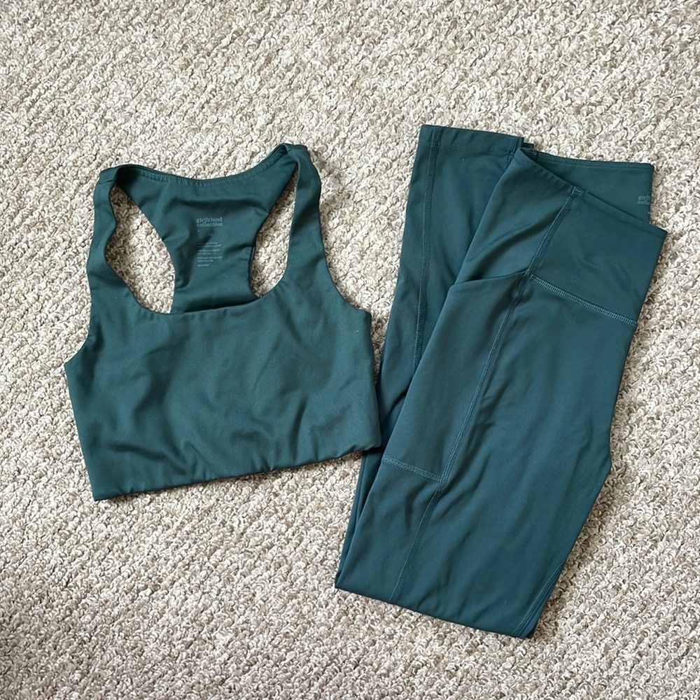 Girlfriend Collective Compressive Pocket Leggings in Moss (LEGGINGS ONLY)
